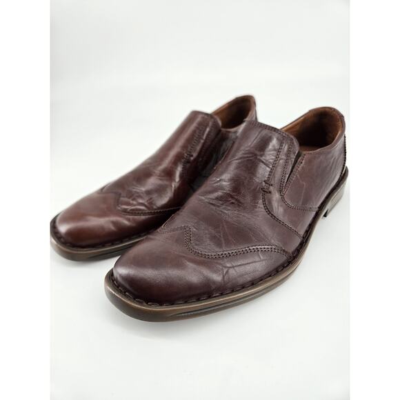 Josef Seibel Other - Josef Seibel Douglas Marone Brown Leather Slip On Loafers Sz EU 43 US 9.5 - 10